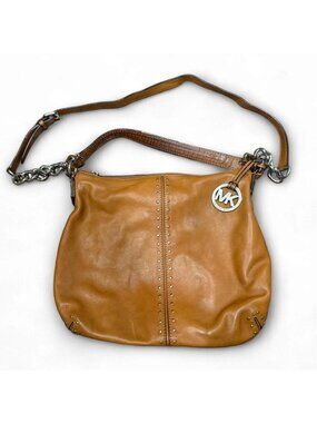 Michael Kors Astor Studded Leather Hobo Handbag